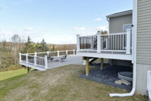 view of newly remodeled decks from side of the home