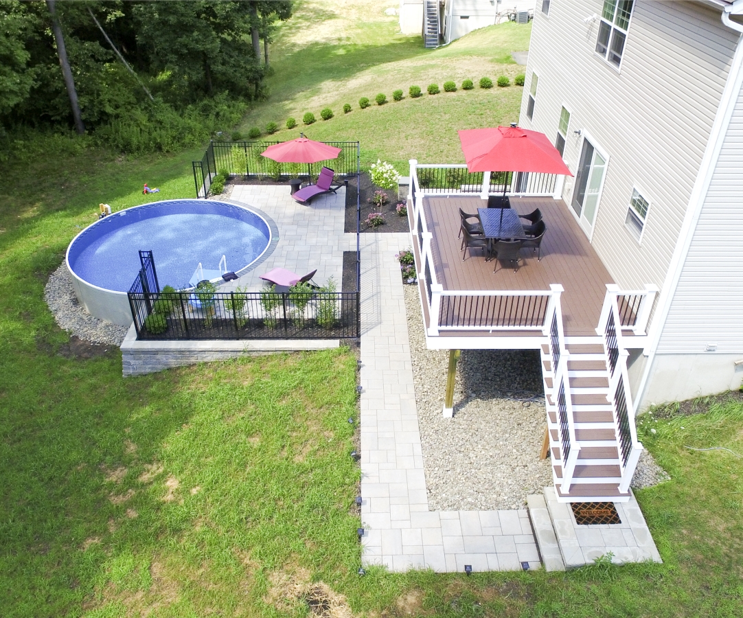 Second Story Deck And Above Ground Pool Orange County Deck Company